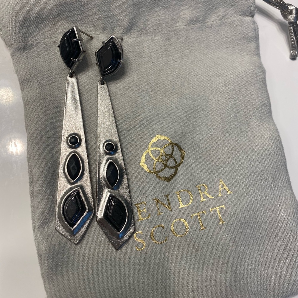 Kendra Scott unique silver earrings